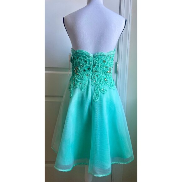 Tony Bowls Mint Embellished Prom Dress - Picture 3 of 8